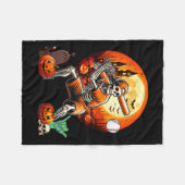 Het spelen van Honkbal Halloween Player Trainer Fa Fleece Deken (Voorkant (Horizontaal))
