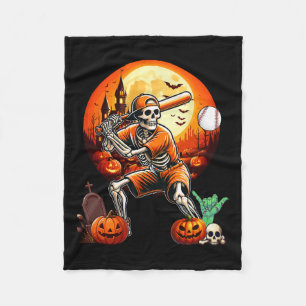 Het spelen van Honkbal Halloween Player Trainer Fa Fleece Deken