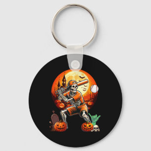 Het spelen van Honkbal Halloween Player Trainer Fa Sleutelhanger