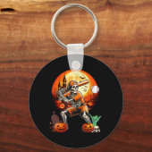 Het spelen van Honkbal Halloween Player Trainer Fa Sleutelhanger (Voorkant)
