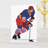 Het spelen van ijshockey Wenskaarten Kaart (Gele Bloem)