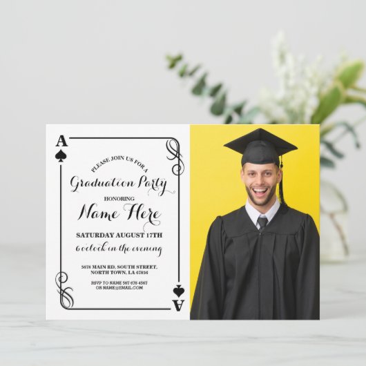 Het spelen van Kaart Ace of Spades Vegas Afstudere (Staand voorkant)