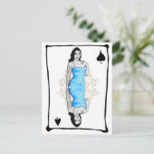 Het spelen van Kaart Cartoon Girl Spades (Staand voorkant)