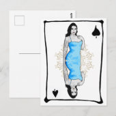 Het spelen van Kaart Cartoon Girl Spades (Voorkant / Achterkant)