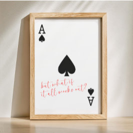 Het spelen van Kaart Jubileum cadeau aas van schop Poster