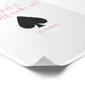 Het spelen van Kaart Jubileum cadeau aas van schop Poster (Hoek)