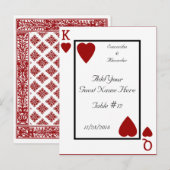 Het spelen van Kaart King/Queen Tafelplaatskaarten (Voorkant / Achterkant)