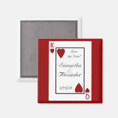 Het spelen van Kaart Koning/Koningin sparen de Dat Magneet (Voorkant / Achterkant)