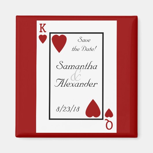 Het spelen van Kaart Koning/Koningin sparen de Dat Magneet (Voorkant)