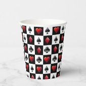 Het spelen van Kaart Suit Checkerboard Papieren Bekers (Rechts)