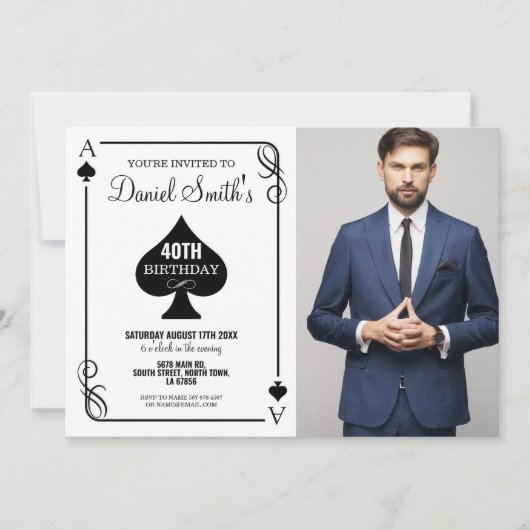 Het spelen van Kaart Verjaardag Ace Vegas Casino F (Voorkant)