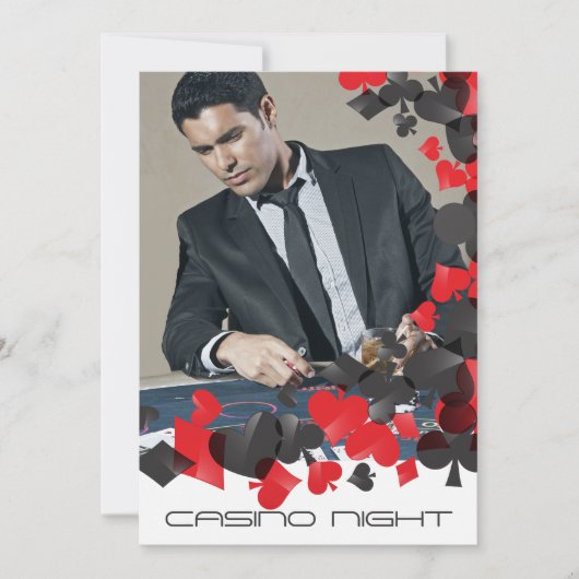 Het spelen van Kaarten Symbolen de Uitnodiging van (Voorkant)