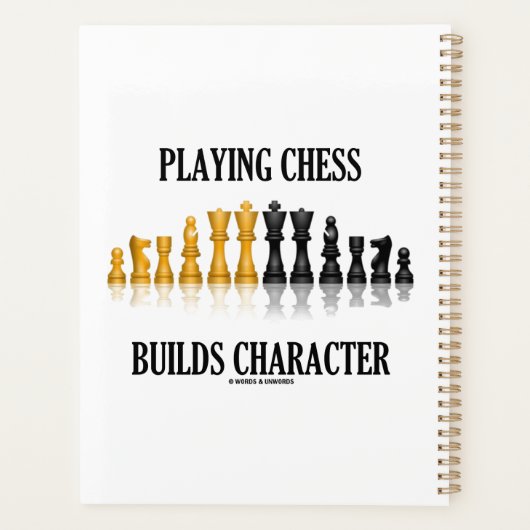Het spelen van schaak bouwt karakter reflecterend  planner (Achterkant)