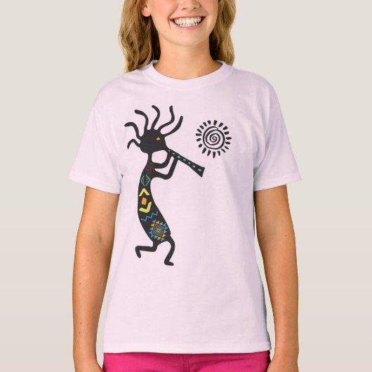Het spelen van Vlote aan de Zon Kokopelli T-shirt (Voorkant)