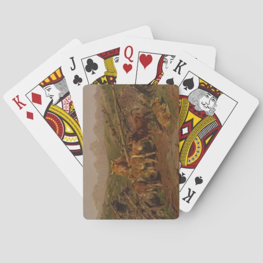 Het spenen van de kalveren (door Rosa Bonheur) Pokerkaarten (Achterkant)