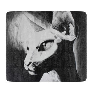 Het Sphynx Kat Katachtig Dier Portret Originele Ku Snijplank