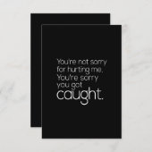 Het spijt je niet dat je me pijn doet.. bedankkaart (Voorkant / Achterkant)