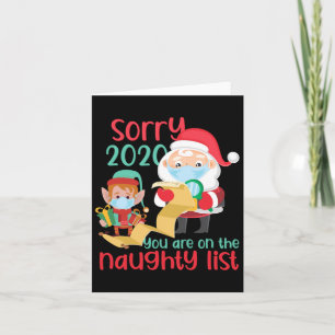 Het spijt me 2020, je staat op de ondeugende lijst kaart