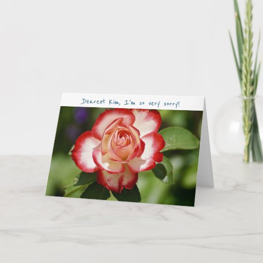 Het spijt me alsjeblieft, ik vergeef me de Red Whi Kaart (Voorkant)