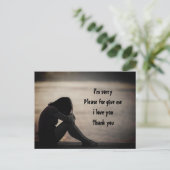 het spijt me alsjeblieft , vergeef me ik hou van j briefkaart (Staand voorkant)
