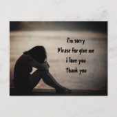 het spijt me alsjeblieft , vergeef me ik hou van j briefkaart (Voorkant)