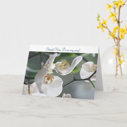 Het spijt me, alsjeblieft vergeef me - orchideeën, kaart (Gele Bloem)