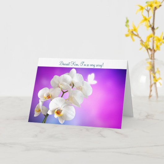 Het spijt me, alsjeblieft vergeef me - orchideeën, kaart (Gele Bloem)