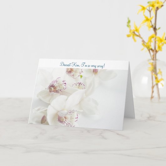 Het spijt me, alsjeblieft vergeef me - orchideeën, kaart (Gele Bloem)