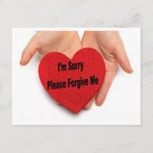 Het spijt me alsjeblieft, vergeef me Valentijn Han Feestdagenkaart