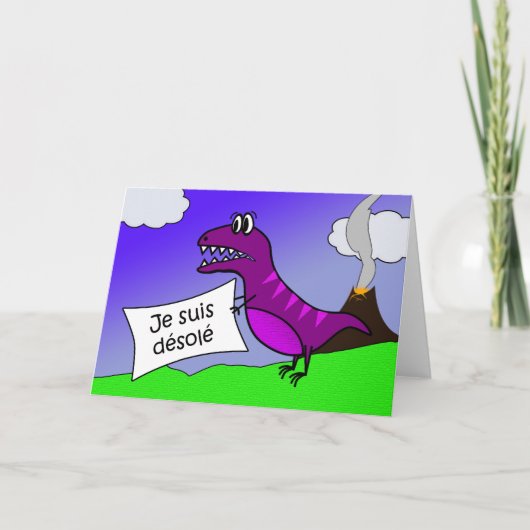 Het spijt me, Apology Card in French. Kaart (Voorkant)