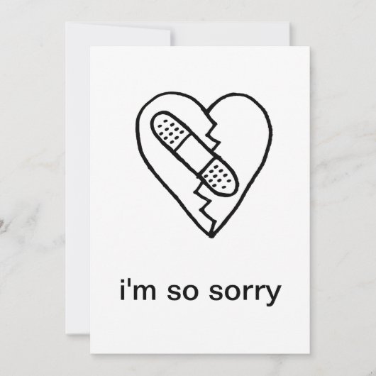 het spijt me bedankkaart (Voorkant)