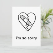 het spijt me bedankkaart (Staand voorkant)