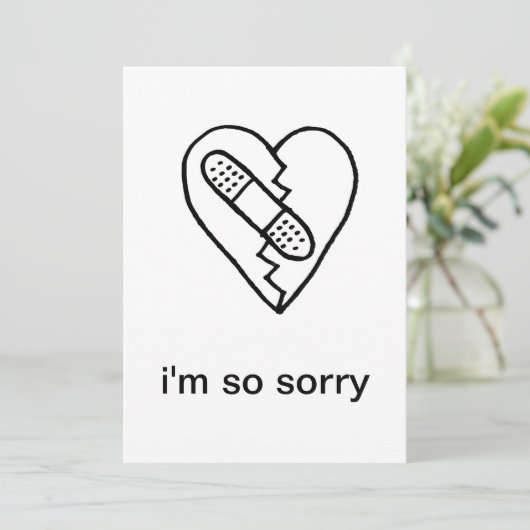 het spijt me bedankkaart (Staand voorkant)