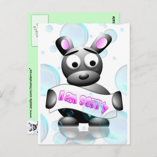 Het spijt me briefkaart (Voorkant / Achterkant)