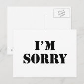 Het spijt me briefkaart (Voorkant / Achterkant)