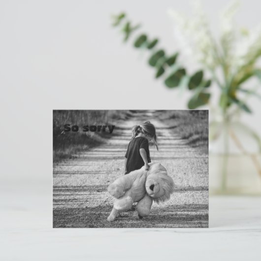 Het spijt me briefkaart (Staand voorkant)