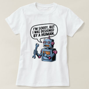 Het spijt me, But I Was Designed by a Human" Robot T-shirt