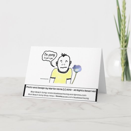 Het spijt me, Cartoon Guy, Kaart (Achterkant)