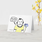 Het spijt me, Cartoon Guy, Kaart (Gele Bloem)