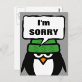 Het spijt me dat briefkaart. | cartoon van grappig briefkaart (Voorkant / Achterkant)