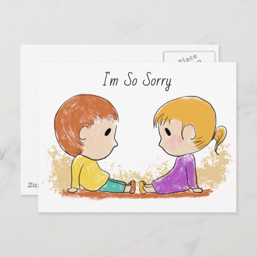Het spijt me dat Briefkaart te kletsen. (Voorkant / Achterkant)