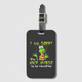 Het spijt me dat de leuke verpleegster op vakantie bagagelabel (Voorkant (verticaal))