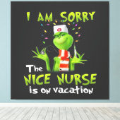 Het spijt me dat de leuke verpleegster op vakantie canvas afdruk (Insitu (Houten vloer))
