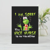 Het spijt me dat de leuke verpleegster op vakantie save the date (Staand voorkant)