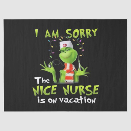 Het spijt me dat de leuke verpleegster op vakantie tissuepapier (Voorkant)
