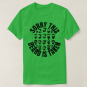 Het spijt me dat deze baard is ingenomen 70 t-shirt (Design voorkant)