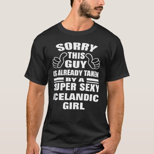 Het spijt me dat deze man door Sexy IJslands meisj T-shirt (Voorkant)
