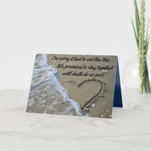 Het spijt me dat het moest eindigen als deze grapp kaart