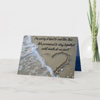 Het spijt me dat het moest eindigen als deze grapp kaart