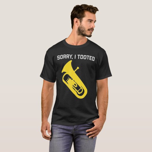 Het spijt me dat ik Baritone Funny Euphonium Playe T-shirt (Voorkant volledig)